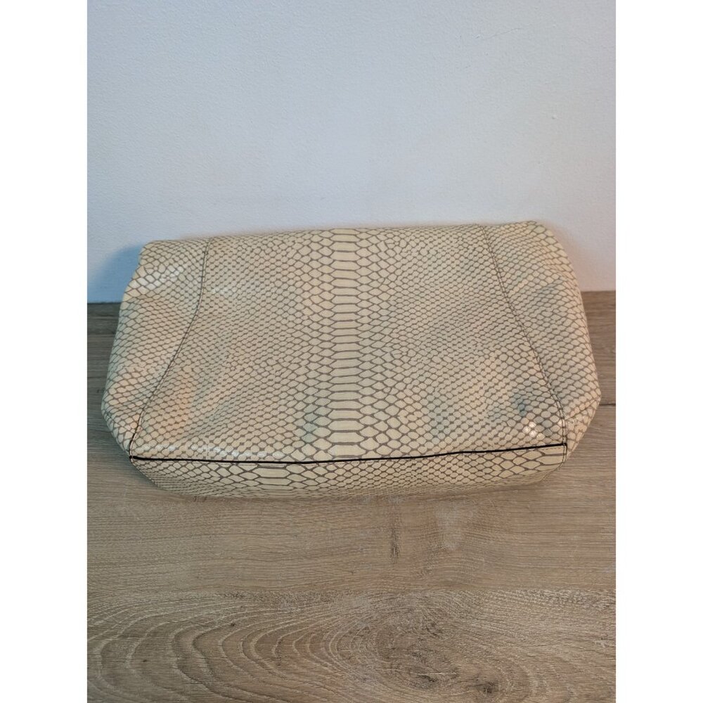 Coach Cream Park Python Embossed Leather Hobo F24383 Animal Print Shoulder Bag - Picture 6 of 11